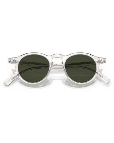 Oliver Peoples Op-13 47mm Polarized Round Sunglasses - Green