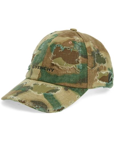 Givenchy Embroidered Camouflage Baseball Cap - Green