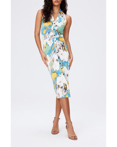 Diane von Furstenberg Maren Floral Sleeveless Midi Dress - Multicolor