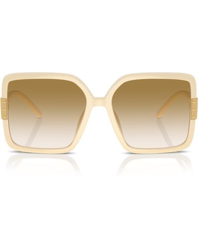 Tory Burch 57mm Gradient Square Sunglasses - Natural