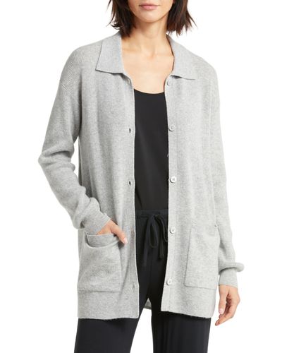 Nordstrom Button-up Cashmere Cardigan - Gray