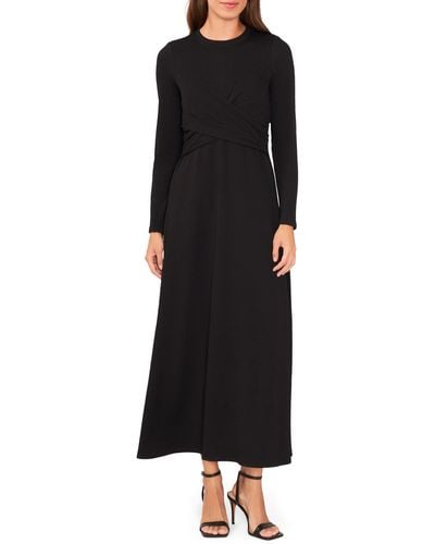 Halogen® Halogen(r) Long Sleeve Midi Dress - Black