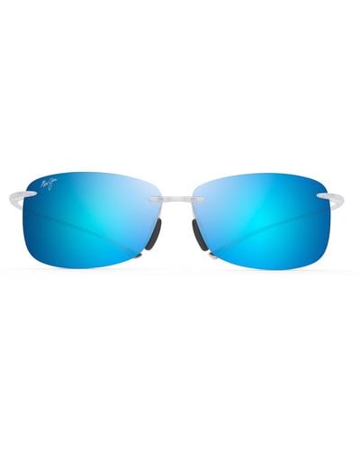 Maui Jim Akau 62mm Polarizedplus2® Rimless Rectangular Sunglasses - Blue