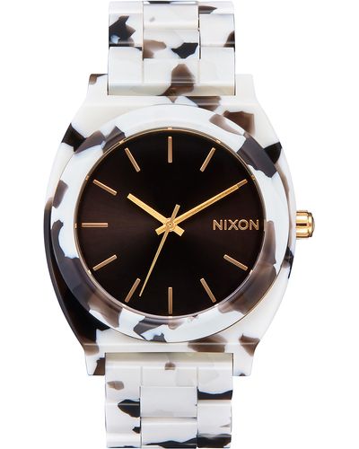 Nixon The Time Teller Acetate Bracelet Watch - Gray