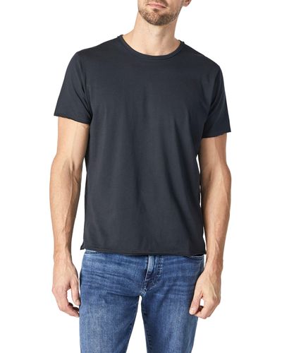 Mavi Raw Edge Cotton T-shirt - Black