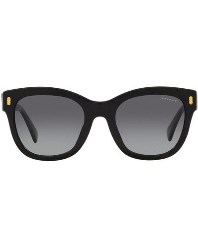 Ralph 52mm Gradient Polarized Oval Sunglasses - Black