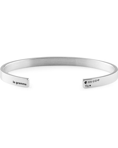 Le Gramme 15g Polished Sterling Ribbon Cuff Bracelet At Nordstrom - Metallic