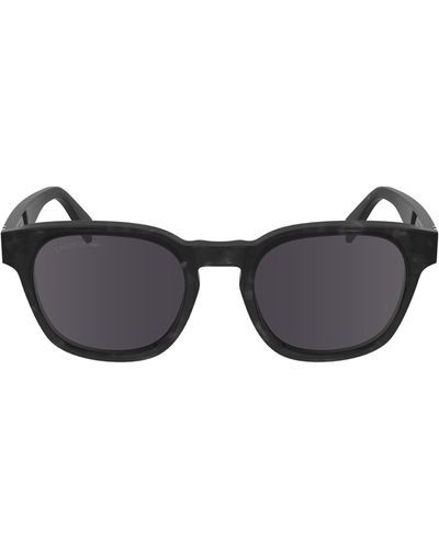 Lacoste Premium Heritage 49mm Rectangular Sunglasses - Black