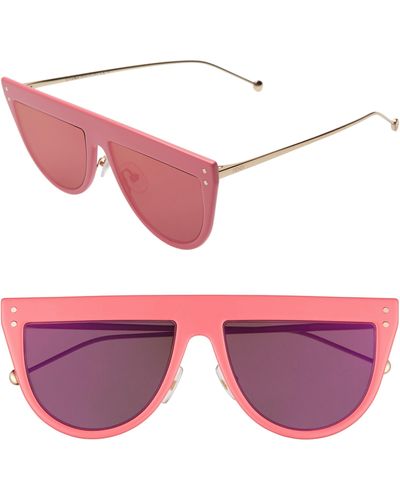 Fendi 55mm Flat Top Sunglasses - Pink