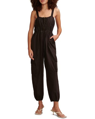 Lucky Brand Military Cotton jogger Jumpsuit - Black