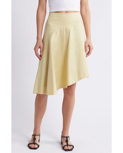 Faithfull The Brand Calais Asymmetric Cotton Skirt - Natural