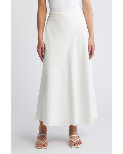 Halogen® Halogen(r) Center Seam Midi Skirt - White