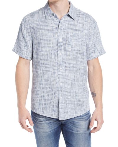 The Normal Brand Freshwater Short Sleeve Button-up Shirt - Blue