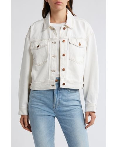 Madewell Crop Denim Jacket - White