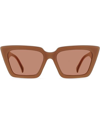 Raen Keera 54mm Polarized Cat Eye Sunglasses - Brown