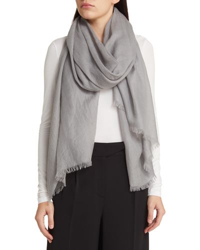 Vince Lightweight Cashmere Scarf - Gray