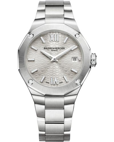 Baume & Mercier Riviera 10614 Automatic Bracelet Watch - Gray