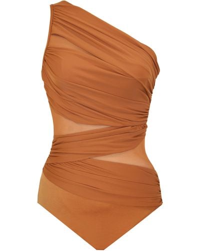 Miraclesuit Jena One-shoulder One-piece Swimsuit - Brown