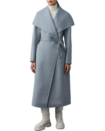 Mackage Mai Wool Long Wrap Coat - Gray