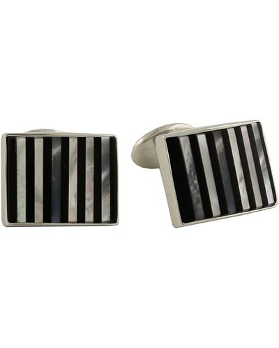 David Donahue Sodalite & Mother-of-pearl Cuff Links - Black