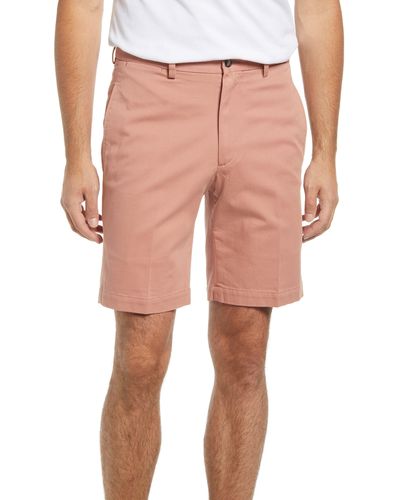Berle Charleston Khakis Flat Front Chino Shorts - Pink