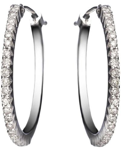 Sethi Couture Micro Prong Diamond Hoop Earrings - Black