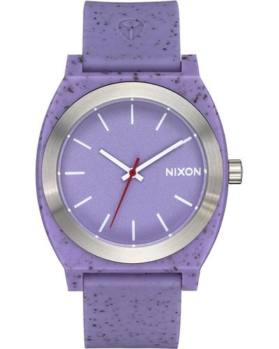 Nixon Time Teller Opp Silicone Strap Watch - Blue