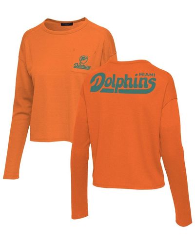Junk Food Miami Dolphins Pocket Thermal Long Sleeve T-shirt At Nordstrom - Orange