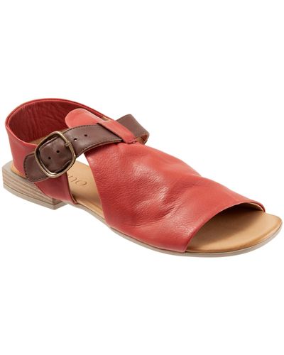 BUENO Ava Buckle Sandal - Red