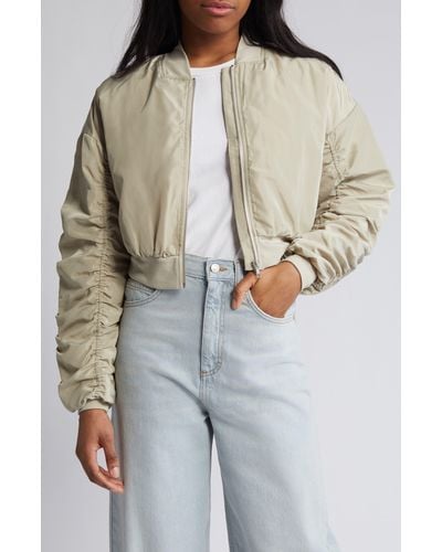 Noisy May Candy Crop Bomber Jacket - Multicolor