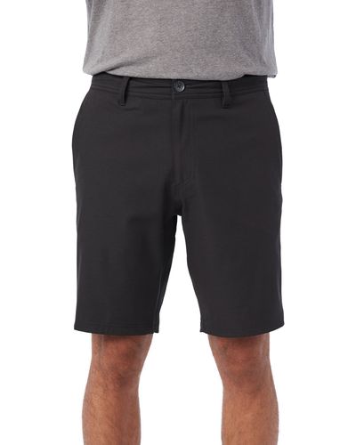 O'neill Sportswear Reserve Light Check Water Repellent Bermuda Shorts - Black