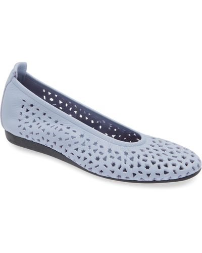 Arche Lilly Perforated Ballet Flat - Blue
