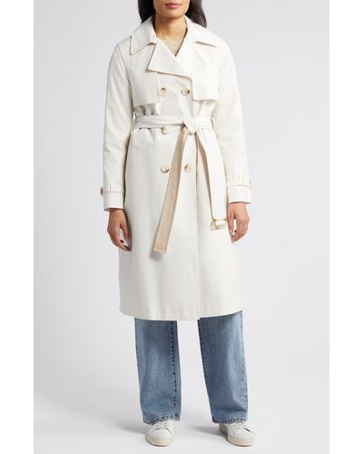 Sam Edelman Corduroy Contrast Trench Coat - Natural