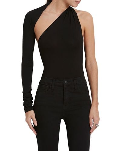 MARCELLA Manhattan One-shoulder Bodysuit - Black