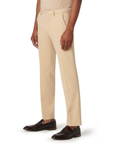 Bugatchi Flat Front Stretch Chinos - Natural