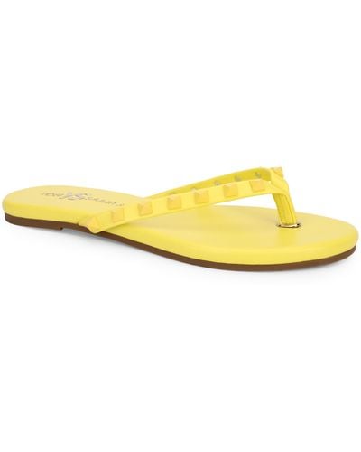 Yosi Samra Rivington Stud Flip Flop - Yellow