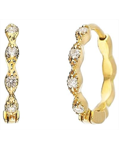 Sethi Couture Eleanor Diamond huggie Hoop Earrings - Metallic