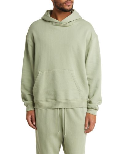 Elwood Core Oversize Organic Cotton Brushed Terry Hoodie - Green