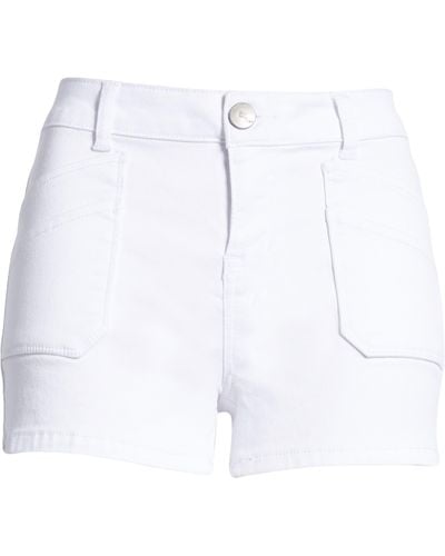 1822 Denim Butter High Waist Denim Shorts - White