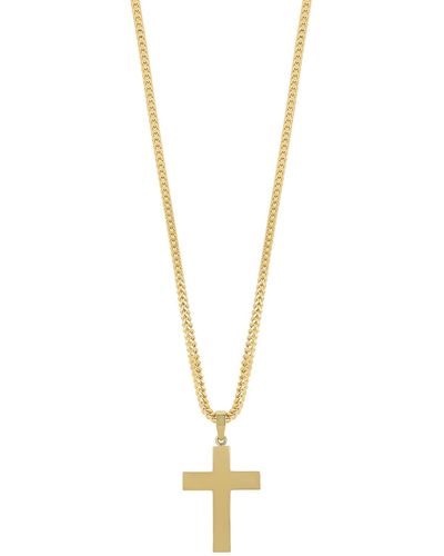 Bony Levy 14k Gold Cross Pendant Necklace - Metallic