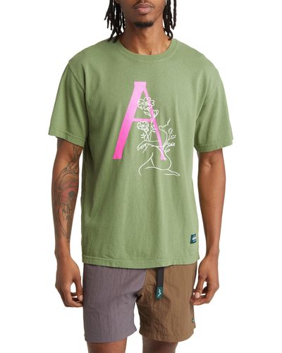 Afield Out Thorn Graphic T-shirt - Green