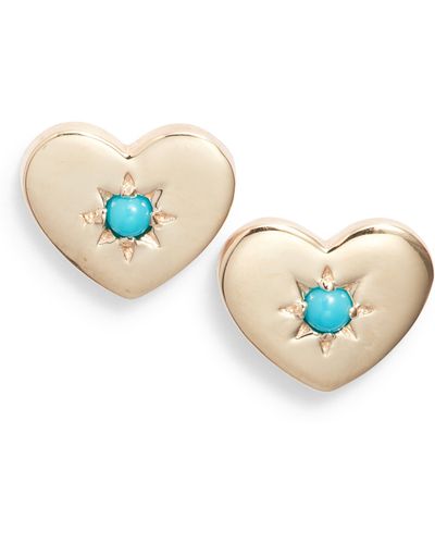 Anzie Love Letter Heart Stud Earrings At Nordstrom - Multicolor
