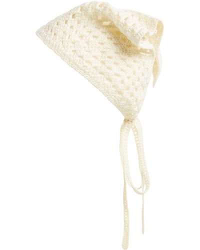 BP. Crochet Headscarf - White