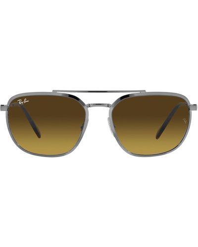 Ray-Ban Clyde 59mm Gradient Square Sunglasses - Gray