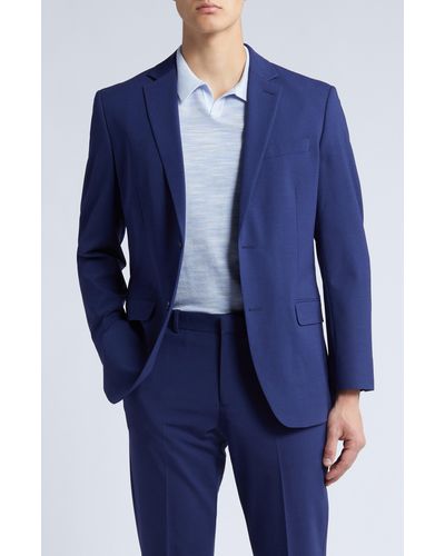 Nordstrom Trim Fit Solid Stretch Wool Suit Coat - Blue
