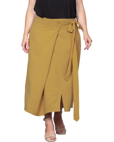 Standards & Practices Wrap Maxi Skirt - Brown