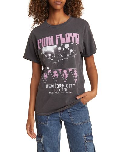 THE VINYL ICONS Pink Floyd Cotton Graphic T-shirt - Black
