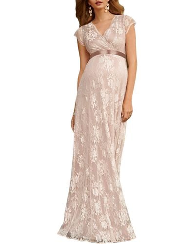 TIFFANY ROSE Eden Lace Maternity Gown - Natural
