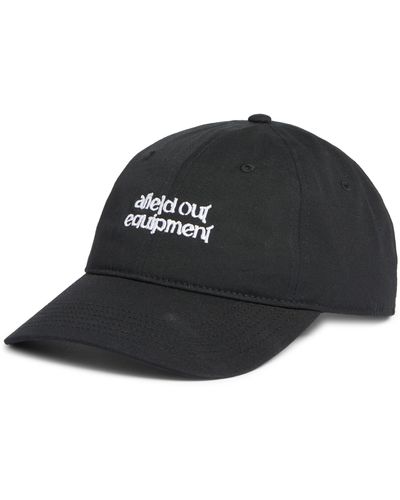 Afield Out Embroidered Logo Equipment Baseball Cap - Black