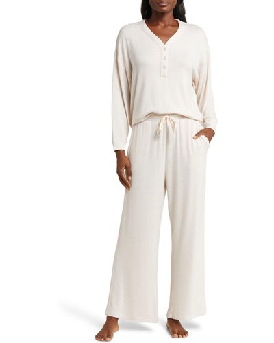 Papinelle Feather Soft Boxy Pajamas - Natural